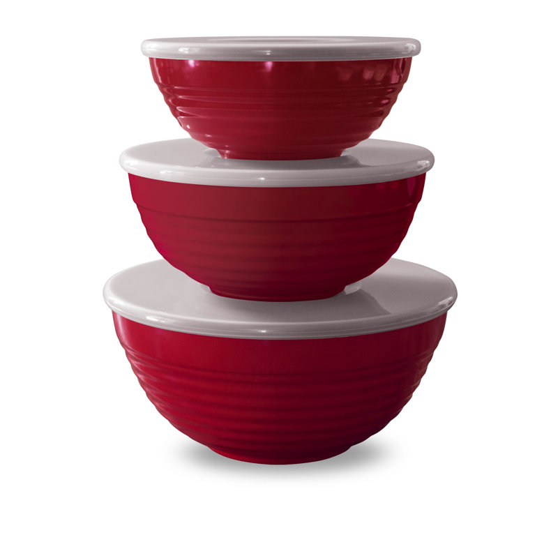 Red Barrel Studio® Fewell Melamine Lidded 3 Container Food Storage Set